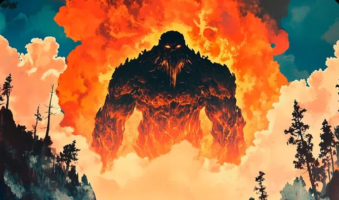 Aparición del Gigante del Volcán